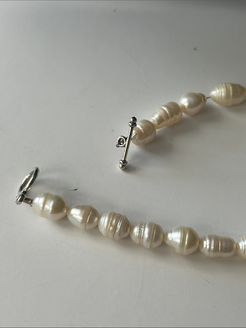 Baroque  pearls toggle bracelet 6.5-7.0mm